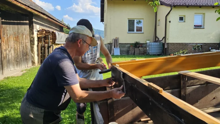 Eduard a Pavel Siwy při práci